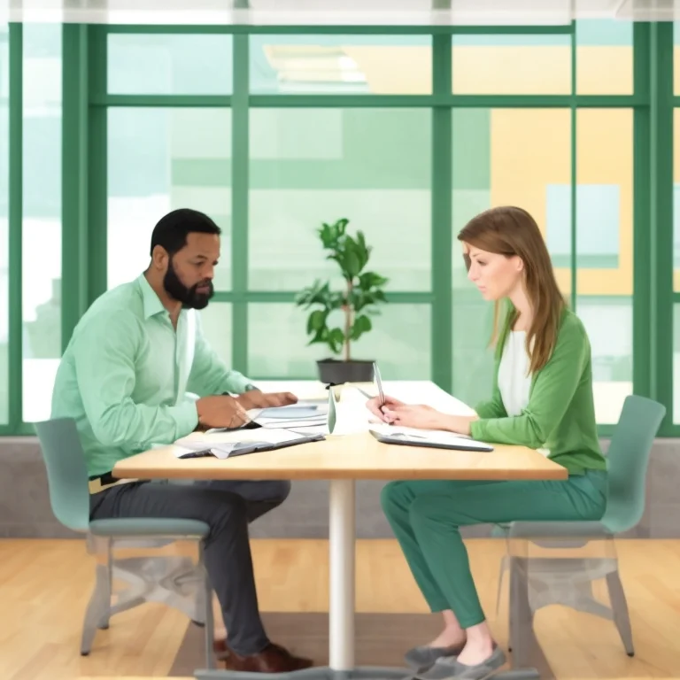 Reflection workshop in modern office